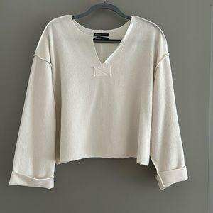 Slouchy cropped sweater